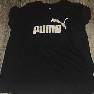 Puma Classic Black Tee with White Logo